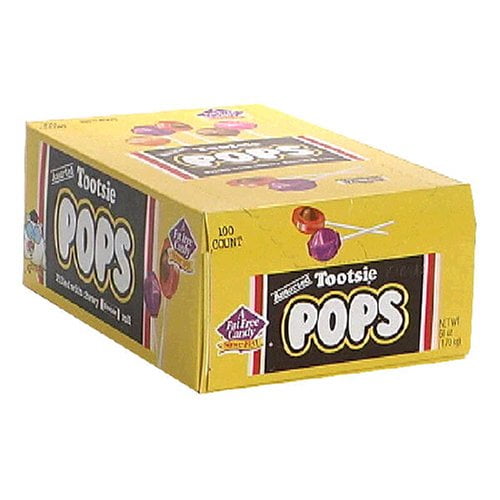 Tootsie Roll Tootsie Pops Assorted Flavors 100 Count Box