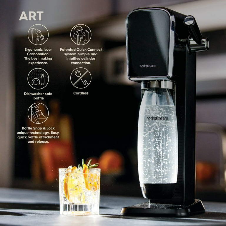 Machine a soda SODASTREAM - + eau gazeuse Machine ART Noire Pack