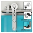 thumbnail image 4 of Sliding Door Rail Barn Sliding Door Hardware, Accessories Set For Single Door Loft Door Easy To Install Stainless Steel
--------
,Long Lasting, 4 of 6