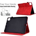 thumbnail image 2 of Case for iPad Pro 11" 2022/2021/2020/2018, for iPad Air 11" 2024 Case, Embossed Tree Pattern PU Leather Book Style Smart Auto Wake/Sleep Cover Card Slots Flip Stand Case for iPad Air 5/Air 4, Red, 2 of 9