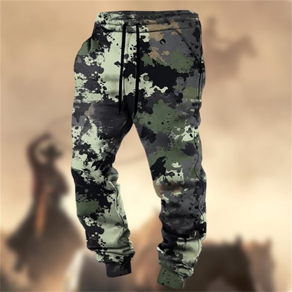 Men Fleece Lined Sweatpants Athletic Winter Warm Jogger Sweat Pants For Mens Army Green S