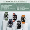 thumbnail image 2 of 4 Pack Braided Bands Compatible with Apple Watch 38/40/41/42/44/45/46/49mm for Women Men, Solo Loop Nylon Strap for iWatch Series 11/10/9/8/Ultra 3/SE 3, 2 of 7