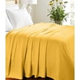 thumbnail image 2 of HomeRoots 549063 King Size Gold Cotton Basketweave Geometric Blanket, 2 of 5