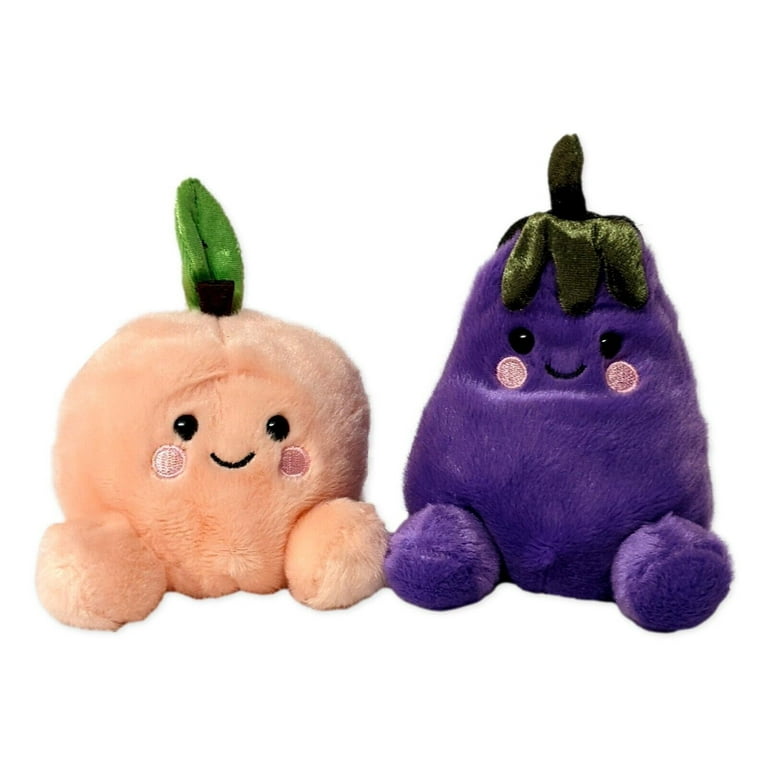 Set of 2 AUBREY EGGPLANT & MELLOW PEACH Palm Pals 5
