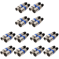 thumbnail image 1 of 8 Uds 4 XLR Enchufe 3 Pines para Accesorios Línea Audio Micrófono DIY, 1 of 6
