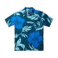thumbnail image 1 of Quiksilver Mens Palm Leaves Button Up Shirt, Blue, Medium, 1 of 1