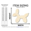 thumbnail image 2 of Unfinished Wood Balloon Dog Shape 46" / 3/4", 2 of 3