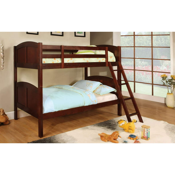 Furniture Of America Kala Wood Bunk Bed Twin Cherry, Cherry Bunk Beds New World