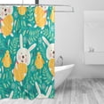 thumbnail image 2 of FREEAMG Easter Bunnie Eggs Shower Curtain - 72x72 Inch Waterproof Fabric Shower Curtains with 12 Hooks - Modern Home Bathroom Hotel Spa Decorations, 2 of 5