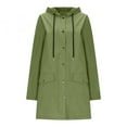 thumbnail image 3 of Women's Hooded Waterproof Windbreaker Long Length Lightweight Shell For Rainy Days Outdoor Activities, 3 of 4