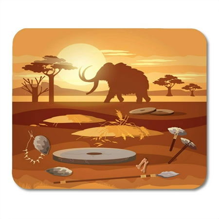 - LADDKE Stone Age Hunting for Mammoth Prehistoric Tool Neolithic Paleolith Mesolith Mousepad Mouse Pad Mouse Mat 9x10 inch