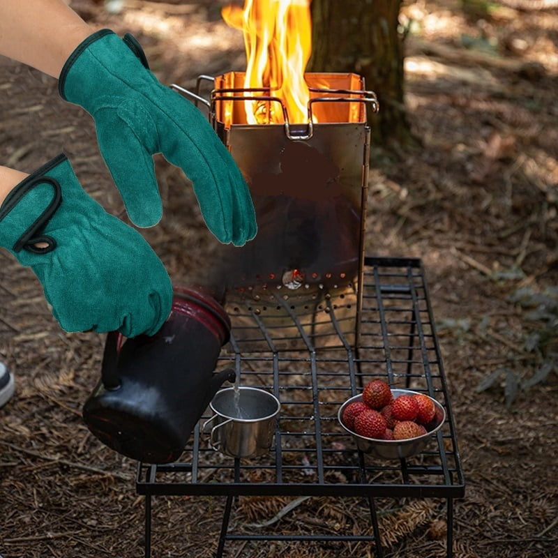 Leather Working Gloves ,for Men Welding Construction Gardening Heavy Duty Work ,Flexible and Comfortable
