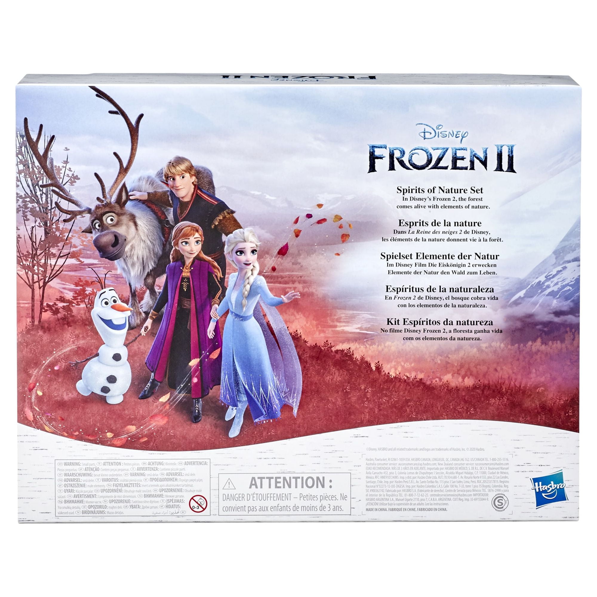 Disney's Frozen 2 Spirits of Nature Set, Includes 5 Dolls, 2 Capes