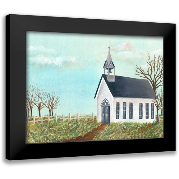 Moore, Regina 14x12 Black Modern Framed Museum Art Print Titled - Country Church IV
