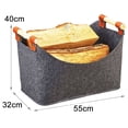 thumbnail image 2 of 96L Foldable Firewood Basket with Handle Perfect for Storage 55*40*32cm, 2 of 5