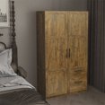 thumbnail image 2 of Cfowner 2 Door Wardrobe Cabinet with 2 Drawers and 5 Storage Spaces, 39.37"W x 19.49"D x 70.87"H, 2 of 9