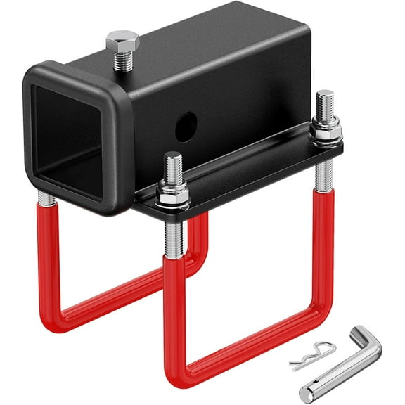 Nilight 2 Inch RV Bumper Hitch Receiver with Hitch Pin Fits 4-4.5" Beam, 200Lbs Tongue Weight Capacity Adapter, Travel Trailer Rear Bumper, Fit for Camper Bike Racks Cargo Carrier Car