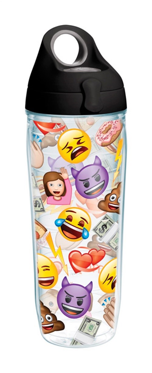 Tervis 24 oz. Emoji Clear BPA Free Water Bottle