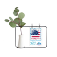 thumbnail image 1 of Barras y Estrellas Latina pais bandera Jarrones colgantes de vidrio transparente Decoración Botella, 1 of 4