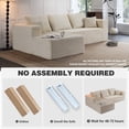 thumbnail image 5 of LIAROO 108" Modular Sectional Sofa, Cloud Boneless Couch with Deep Seats and Chaise, Modern Upholstered L-Shape Couch for Living Room or Bedroom, No Assembly Required, 5 of 12