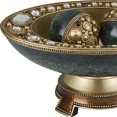 thumbnail image 3 of 8" Marbleized Green And Gold Polyresin Decorative Bowl With Orbs, 3 of 3