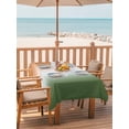 thumbnail image 2 of Outdoor Tablecloth with Umbrella Hole for Patio/Picnic/Party/Camping, Orange Sage Green Ombre Waterproof Table Cloth Rectangle Table Cover Washable, Abstract Aesthetics Modern Art (60"x 120"), 2 of 8