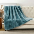 thumbnail image 4 of Home Soft Things Heavy Faux Fur Throw - Silver Blue - 60" x 80", 4 of 10