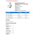 thumbnail image 2 of Right Fuel Pump Assembly 1 - Compatible with 2012 - 2013 Cadillac SRX 3.6L V6, 2 of 2