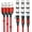 Red, variant on YXKJ Charging Cable(3-Pack, 1.6ft/3.3ft/6.6ft), 360°&180° Rotation Magnetic Phone Charger Cable, 3 in 1 Nylon Braided Magnetic Cable Compatible with Micro USB, Type C - Red