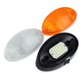 thumbnail image 4 of 2 Lumières Utilitaires Extérieures pour Porche RV LED Ovales 12v 300 Lumens Éclairage de Remplacement pour RVs, Remorques, Campeurs, 5e Roues. Base Noire, Lentille Claire et Ambrée (Noir avec Interrupteur Marche/arrêt, Lot de 2), 4 of 4