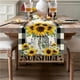 thumbnail image 4 of Xihbxyly Mantel de Girasoles, Funda de Lino con Vibrante Diseño Floral, Tela Resistente a Las Manchas, Varios Tamaños, Decoración para Comedores y Reuniones Familiares, Fácil de Limpiar., 4 of 6