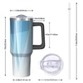 thumbnail image 2 of 40oz Tumbler with Handle and Straw, Vacuum Insulated Stainless Steel Travel Mug, Fits Car Cup Holder, Abstract Colorful Print, 2 of 6