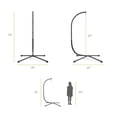 thumbnail image 4 of Greemotion Wave Hanging Metal C-Stand for Swing Chair in Black, 4 of 5