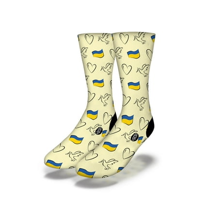 

DOVES & HEARTS FOR UKRAINE Social Cause Socks