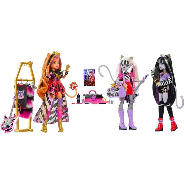 Monster High The Hissfits Purrsephone, Meowlody & Toralei Doll 3pk