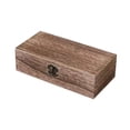 thumbnail image 2 of Wooden Storage Box Souvenir Box with Hinge Lid Container Decorative Keepsake Box Style B, 2 of 9