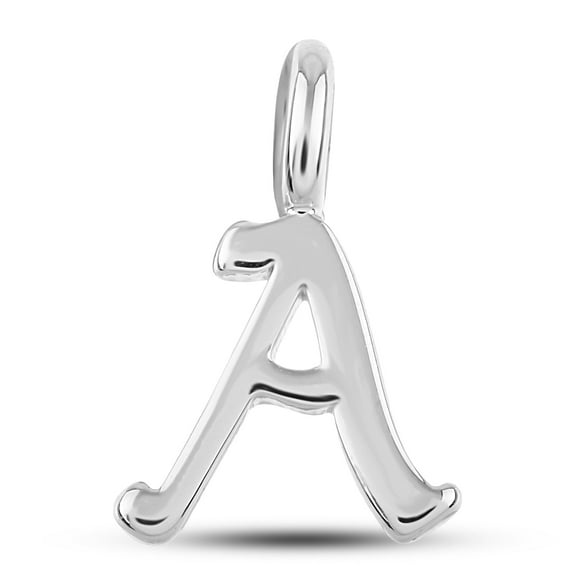 Initial Letter Charms - Sterling Silver Plated A Letter - Mini Alphabet Charms for Bracelet, Necklace - Dainty Name Charms for Women and Girls