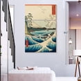 thumbnail image 3 of Elephant Stock The Sea At Satta In Suruga Province Wall Art - Vertical Multi Panel Canvas - Living Room Wall Decor - Beach Multi Panel - Blue And White Decor By Utagawa Hiroshige - 48" x 74", 3 of 8