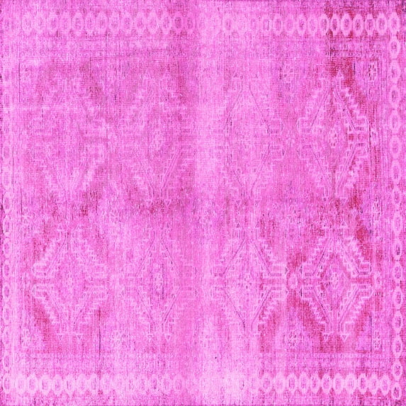 Ahgly Company Indoor Square Persian Pink Traditional Area Rugs, 6' Square
