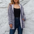 thumbnail image 5 of Women's Fleece Jacket Women's Fuzzy Fleece Zipper Front Long Cardigan Coat Warm Winter Outwear Jackets, 5 of 6