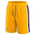 thumbnail image 2 of Men's Fanatics Gold Los Angeles Lakers Referee Iconic Mesh Shorts, 2 of 3