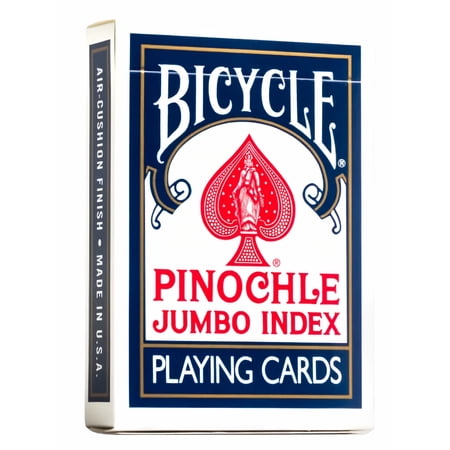 Bicycle Pinochle Jumbo Index Playing Cards (Color Will Vary) (Pack of 4)