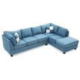 thumbnail image 5 of Glory Furniture Malone Microsuede Sectional in Aqua, 5 of 7