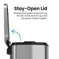 thumbnail image 5 of iTouchless SoftStep 13.2 Gallon Step Pedal Garbage Can, Stainless Steel, 50 Liter, Kitchen Trash Bin, 5 of 6