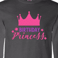 thumbnail image 4 of Inktastic Birthday Princess, Crown, Stars - Pink Purple Long Sleeve T-Shirt, 4 of 5
