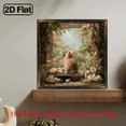thumbnail image 2 of 2D Flat 1pc 88inch Acrylic Decorative Plate, Cute Easter Bunny Heart Shaped Hanging Ornament Spring Floral Wall Decor for Home Living Room Bedroom Window Decoration Holiday Gift for Kids Family Fr, 2 of 9