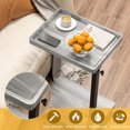 thumbnail image 6 of ManyFun C Table End Table Adjustable Height, 360°Swivel TV Tray Table for Small Spaces, Couch Tables That Slide Under, C Shaped Side Tables with Wheels for Living Room and Bedroom, Bed, 6 of 9