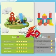 Crtynell 100pcs Magnetic Blocks - Build Magnet World Tiles Road Track Set For Boys & Girls Age 3-5 6-8, Sensory Toys for Toddlers Birthday Gifts for 3+ Years Old Girls Boys