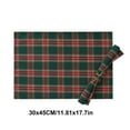 thumbnail image 3 of LanSuare Christmas Dinner Paper Placemats, 12x18Inch Buffalo Plaid Disposable Paper Placemats Green and Red Table Mats for Xmas Dinner , Kitchen Party Supplies, 3 of 6