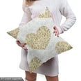 thumbnail image 4 of Ambesonne Heart Fabric by the Yard Upholstery, Floral Foliage Composition, 10 Yards, Sand Brown Pale Grey, 4 of 4